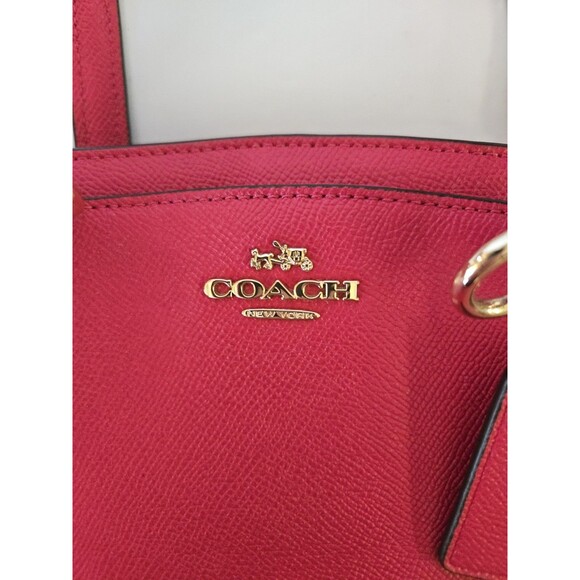 Coach Minetta Crossgrain Leather Purse Pink F57847 GUC Missing Shoulder Strap - Picture 2 of 9